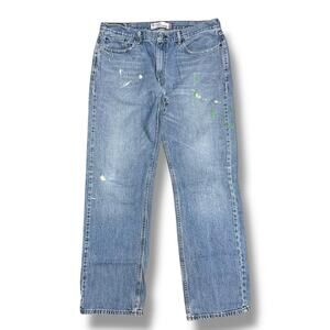 Levis 559 Jeans Men 38x33 Blue Denim Cotton Faded Straight Workwear Thrashed Y2K